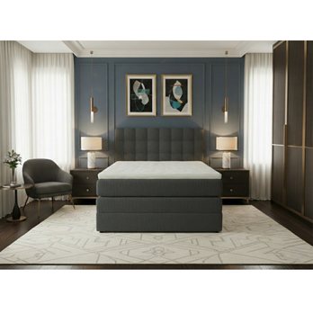 Postel s matrací a topperem BIRNA 2 BK tmavě šedá, 120x200 cm 3