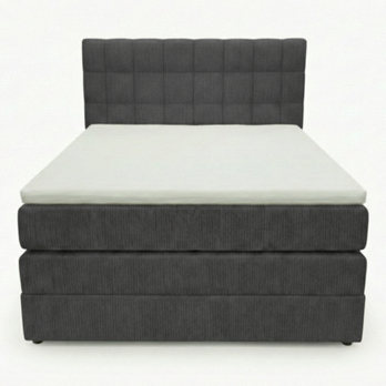 Postel s matrací a topperem BIRNA 2 BK tmavě šedá, 120x200 cm 4