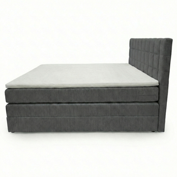Postel s matrací a topperem BIRNA 2 BK tmavě šedá, 120x200 cm 5