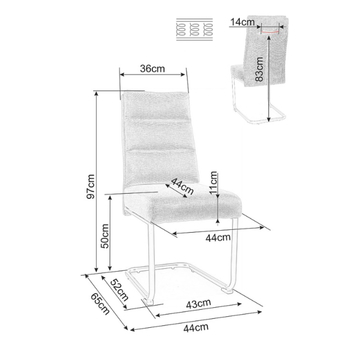Jídelní židle  BIRRY béžová 3