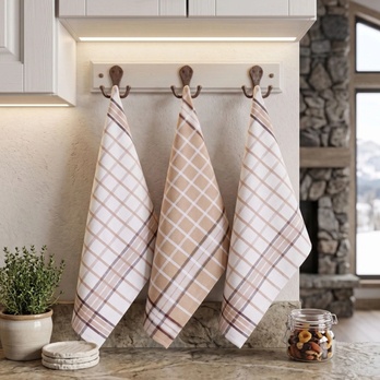 Kuchyňské utěrky BISTRO LIGHT BEIGE MIX 50x70 cm, 3 ks 1