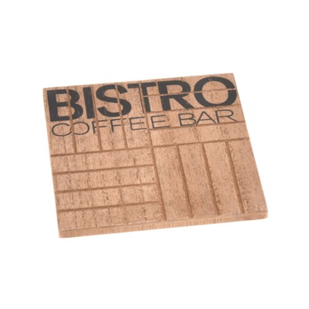 Sada podtácků BISTRO černá/přírodní, 4 ks 1