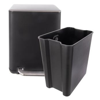 Odpadkový koš BLACK 2 černá/stříbrná, 20 l 2