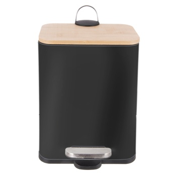 Odpadkový koš BLACK 3 černá/přírodní, 5 l 1