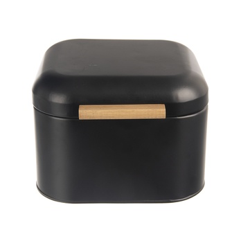 Chlebník BLACK II černá/bambus 2