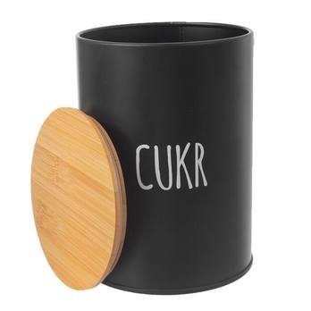 Dóza na cukr BLACK černá/bambus 2