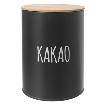 Dóza na kakao BLACK černá/bambus 2