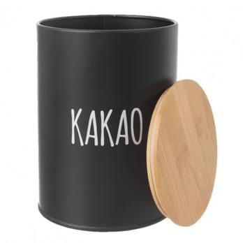 Dóza na kakao BLACK černá/bambus 3