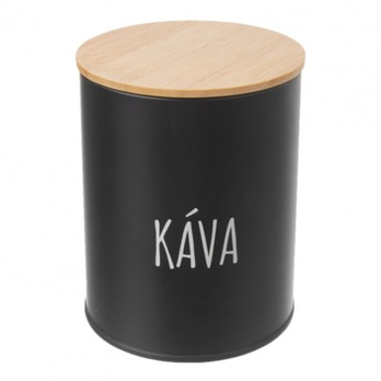 Dóza na kávu BLACK černá/bambus 2