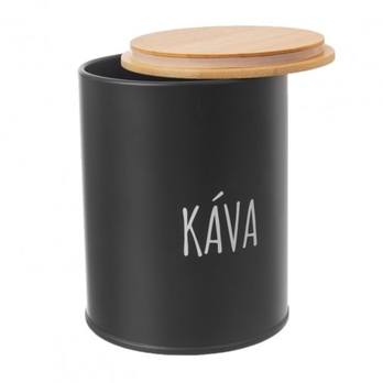 Dóza na kávu BLACK černá/bambus 3