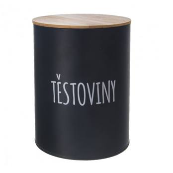 Dóza na těstoviny BLACK černá/bambus 2
