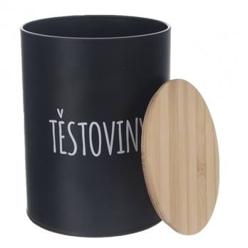 Dóza na těstoviny BLACK černá/bambus 3