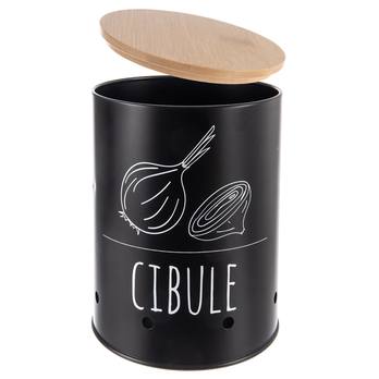 Dóza na cibuli BLACK černá/bambus 1