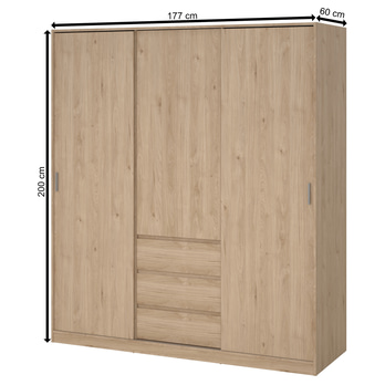 Šatní skříň BLAIR 3D jackson hickory 6