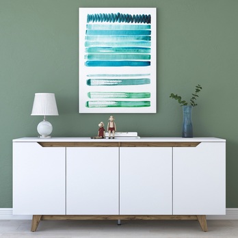 Komoda BLANCO bílá/ořech 1