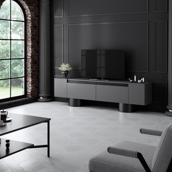 TV stolek BOHEM antracitová/černá 1