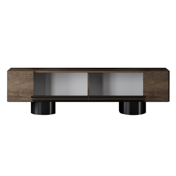 TV stolek BOHEM ořech/černá 2