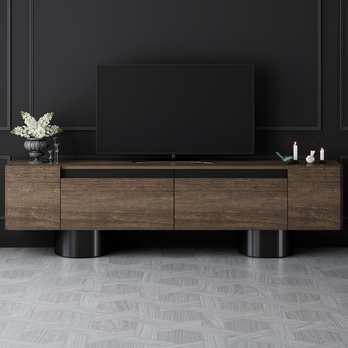 TV stolek BOHEM ořech/černá 4