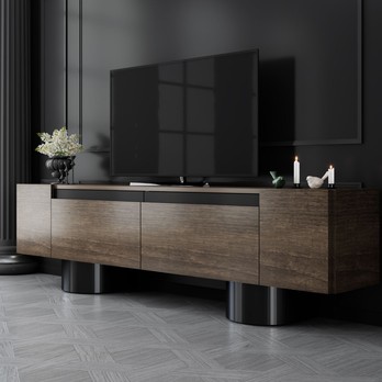 TV stolek BOHEM ořech/černá 6