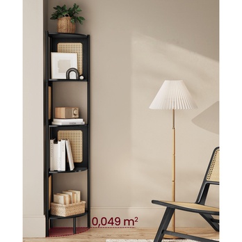Rohový regál BOHO 5 černá/přírodní 1