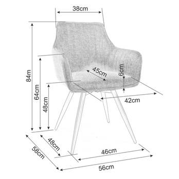 Jídelní židle BOLLU 2 béžová 4
