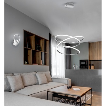Závěsné LED svítidlo BOLOGNA chrom 2