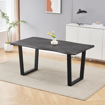 Jídelní stůl BONITO šedý dub/černá, šířka 160 cm 1