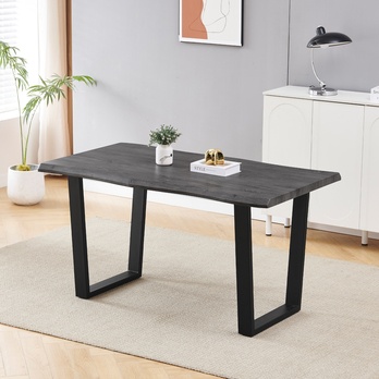 Jídelní stůl BONITO šedý dub/černá, šířka 140 cm 1