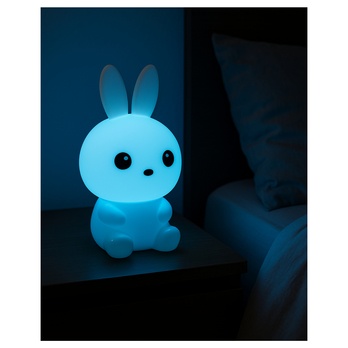 Dětská noční lampa BONNY bílá/modrá 1