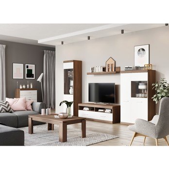Příslušenství pro TV komodu BORDO zásuvky, bílá vysoký lesk 3