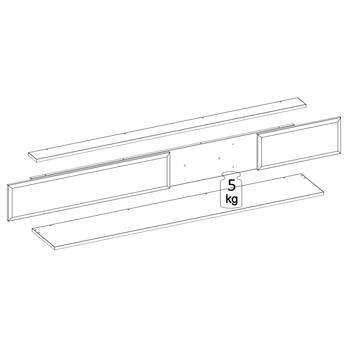 Nástěnná police BORGA 04 dub catania/černá 3