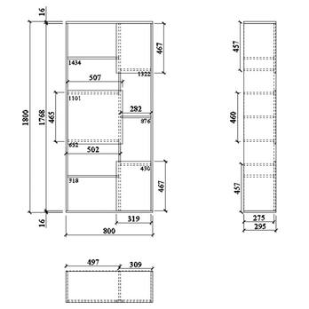 Regál BOX bílá/dub sonoma 3