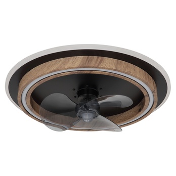 Stropní LED svítidlo s ventilátorem BOZAN černá/hnědá 4