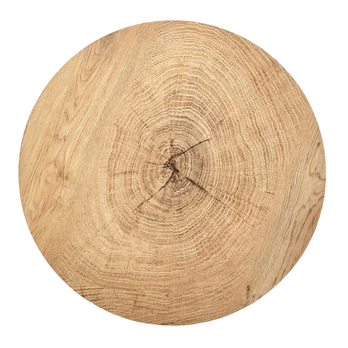 Konferenční stolek  BRAKLY dub/černá, průměr 45 cm 1