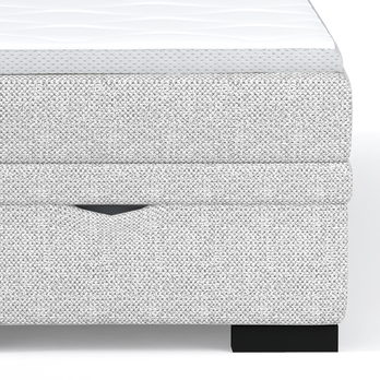 Postel boxspring BRAM světle šedá, 180x200 cm 5