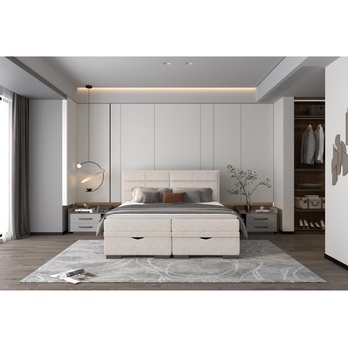 Postel boxspring BRAM béžová, 180x200 cm 1