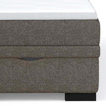 Postel boxspring BRAM tmavě hnědá, 140x200 cm 5
