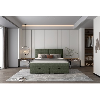 Postel boxspring BRAM olivová, 140x200 cm 1