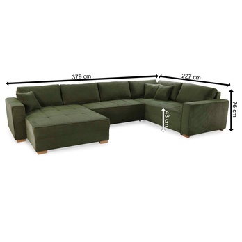 Sedací souprava BRAXTON XL zelená 5