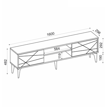 TV komoda BRENDON ořech 7