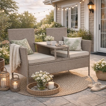 Zahradní lavice BRIA šedá 1