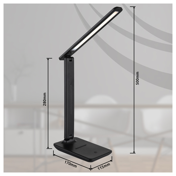 Stolní LED lampa BRIGHTON černá 8