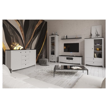 TV stolek BRIONA popelově šedá/antracitová 1