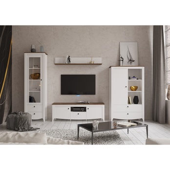 Komoda BRIONA dub sonoma truffle/bílá 1