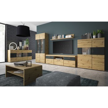 TV komoda BRIXEN dub artisan/kosmos šedá, šířka 192 cm 1
