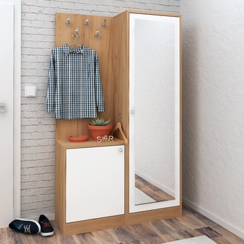 Předsíňová sestava BROC bílá/dub 1