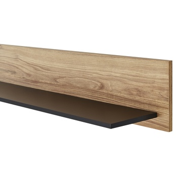 Nástěnná police BROLO dub catania/černá, šířka 197 cm 3