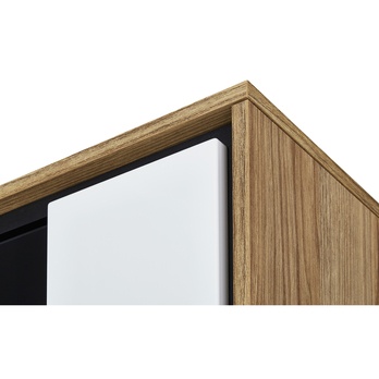 Vitrína BROLO dub catania/bílá, šířka 107 cm 5