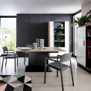 Jídelní stůl  BROLO dub catania/černá 1