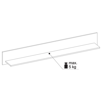 Nástěnná police BROLO dub catania/černá, šířka 197 cm 5